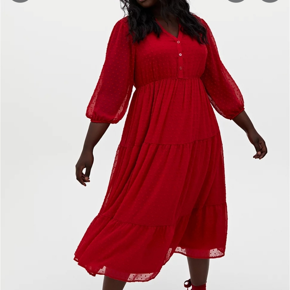 Torrid Red Dot Dress